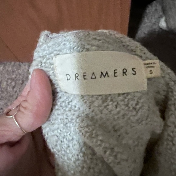 dreamers grey cowl/off the shoulder sweater - Picture 3 of 3